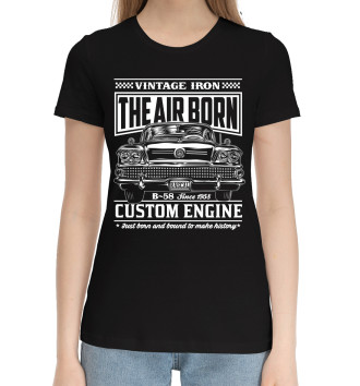 Женская Хлопковая футболка Custom Engine