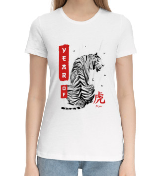 Хлопковая футболка Year of tiger