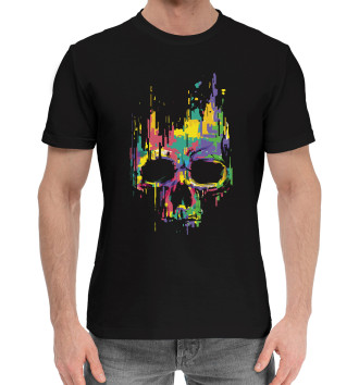 Хлопковая футболка Glitch skull