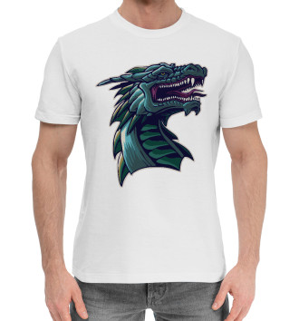 Мужская Хлопковая футболка Дракон