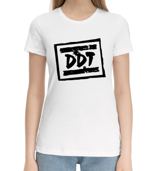Женская Хлопковая футболка ДДТ лого