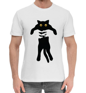 Хлопковая футболка Кот в руках