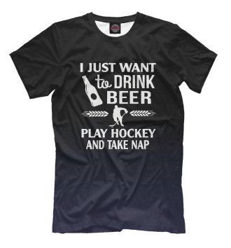 Футболка Drink Beer Play Hockey