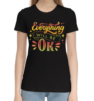 Хлопковая футболка Everything wll be ok