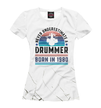 Футболка Drummer born 1980