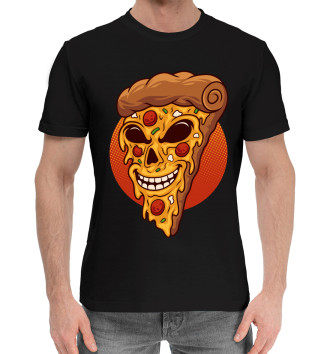 Мужская Хлопковая футболка Pizza zombi