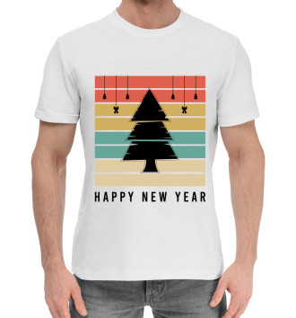 Хлопковая футболка Happy new year