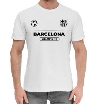 Мужская Хлопковая футболка Barcelona Униформа Чемпионов