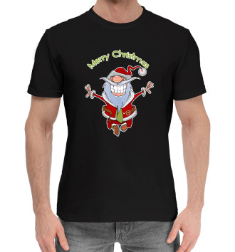 Хлопковая футболка Веселый Санта Клаус