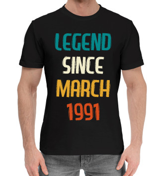 Мужская Хлопковая футболка Legend Since March 1991