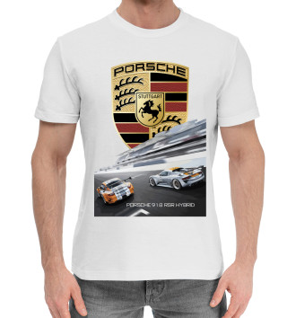 Мужская Хлопковая футболка Porsche 918 RSR Hybrid