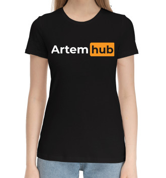 Женская Хлопковая футболка Artem / Hub