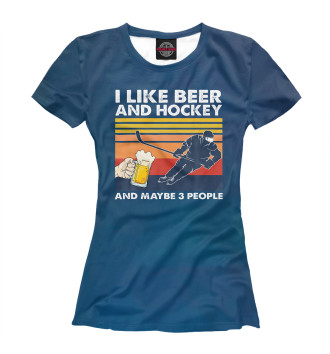 Футболка I Like Beer And Hockey