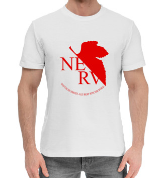 Мужская Хлопковая футболка Evangelion Nerv