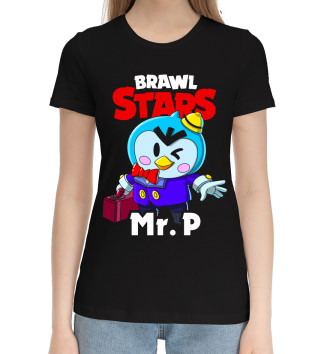 Женская Хлопковая футболка Brawl Stars, MR P