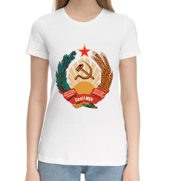 Женская Хлопковая футболка Эстонская ССР
