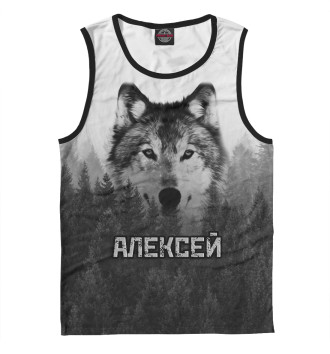 Майка для мальчиков Волк над лесом - Алексей