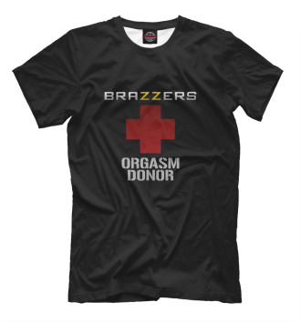 Мужская Футболка Brazzers orgasm donor