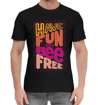 Мужская Хлопковая футболка Будь свободен
