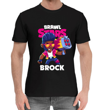 Мужская Хлопковая футболка Brawl Stars, Brock