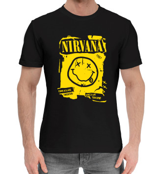 Мужская Хлопковая футболка Нирвана (Nirvana)