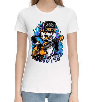 Женская Хлопковая футболка Панда