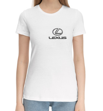 Женская Хлопковая футболка Lexus | Лексус