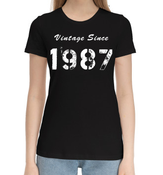 Женская Хлопковая футболка Vintage Since 1987