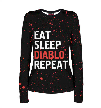 Лонгслив Eat Sleep Diablo Repeat