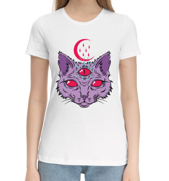 Хлопковая футболка Devil Cat