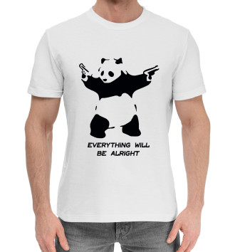 Мужская Хлопковая футболка Панды