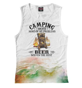 Женская Майка Camping Solves Most Of Beer
