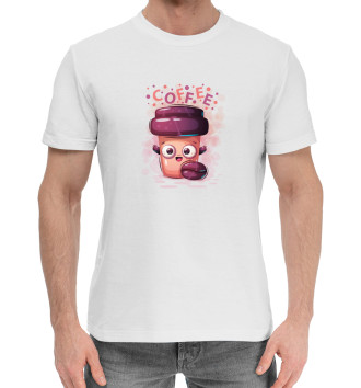 Хлопковая футболка Кофе cute