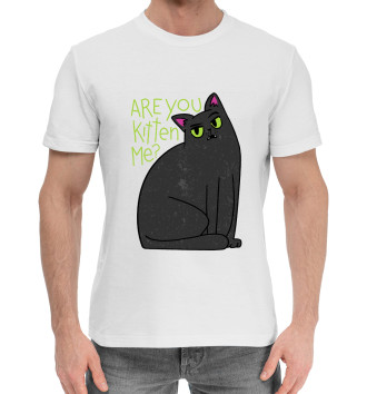 Хлопковая футболка Are You Kitten Me