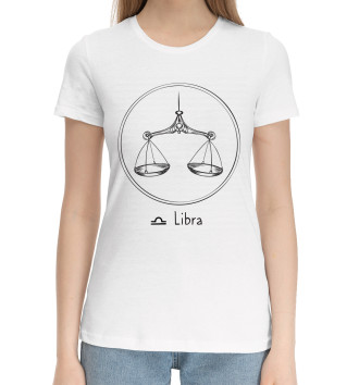 Женская Хлопковая футболка Libra