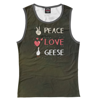 Майка для девочек Peace Love Geese