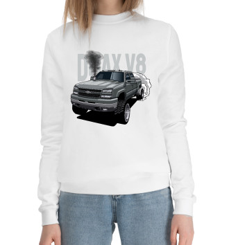 Женский Хлопковый свитшот Chevrolet Silverado