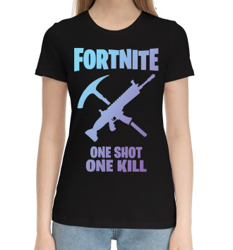 Женская Хлопковая футболка Fortnite