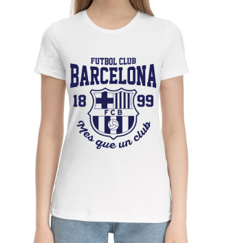 Женская Хлопковая футболка Барселона