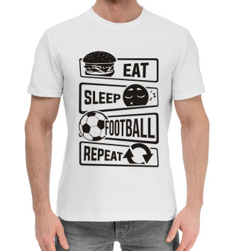Хлопковая футболка Есть, спать, футбол