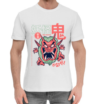 Мужская Хлопковая футболка Oni Demon Yokai
