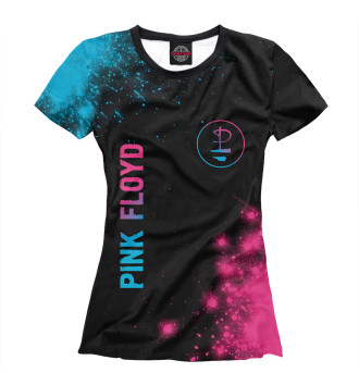 Футболка для девочек Pink Floyd Neon Gradient (темный фон)