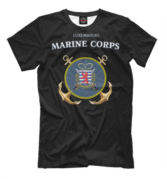 Мужская Футболка Luxembourg Marine Corps