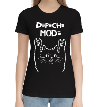 Женская Хлопковая футболка Depeche Mode, Депеш мод