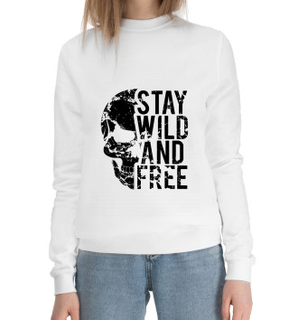 Хлопковый свитшот Stay wild and free