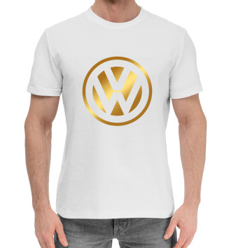 Мужская Хлопковая футболка Volkswagen Gold