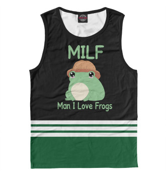 Майка для мальчиков Milf Man I love Frogs