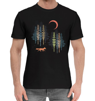 Мужская Хлопковая футболка Moon Forest