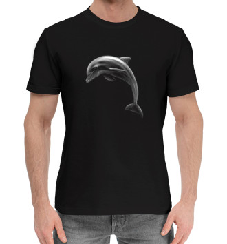 Мужская Хлопковая футболка Дельфин