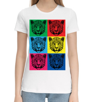 Хлопковая футболка Леопарды